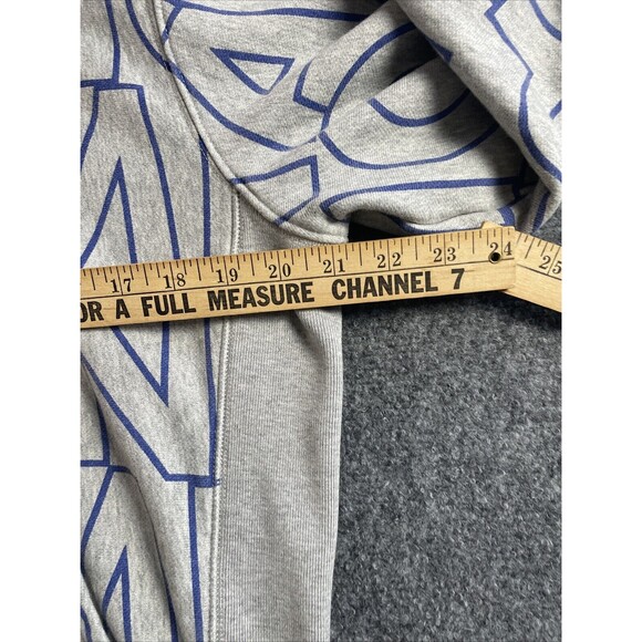 CHAMPION Reverse Weave Hoodie Mens Medium Sweatshirt All Over Print Sweater Gray - Picture 12 of 16